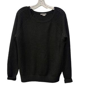 VINCE CASHMERE WAFFLE KNIT PULLOVER SWEATER